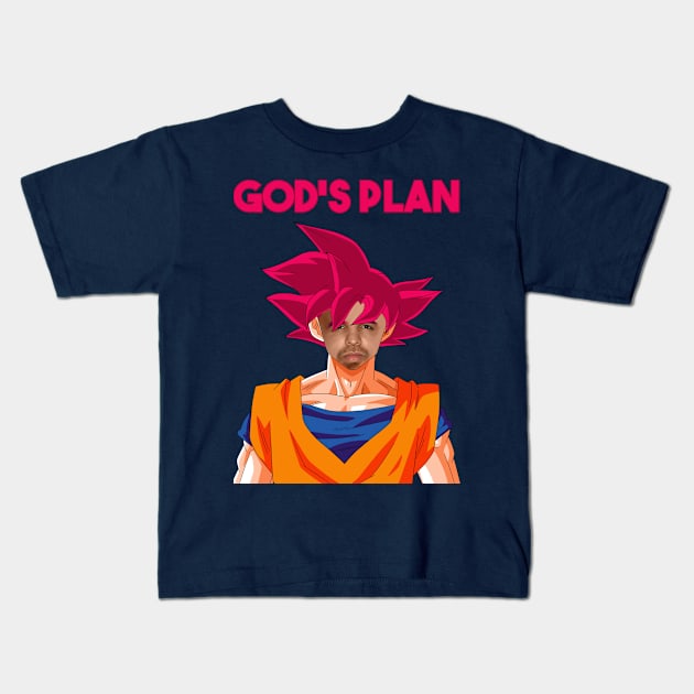 God's Plan Goku Kids T-Shirt by itamaros12